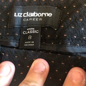 Black & gold ankle pants